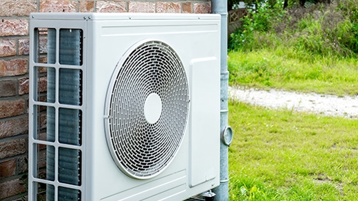 heat pump outside house