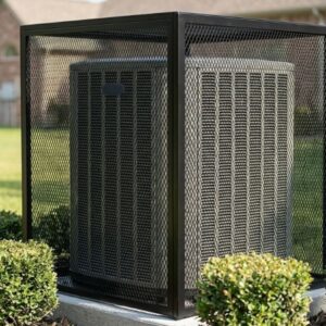 caged hvac unit