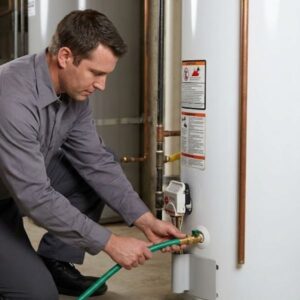 pro flushing the water heater